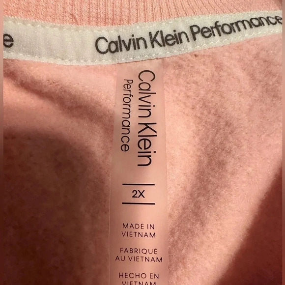 Calvin Klein Performance Sweatshirt Women’s Size 2X Adjustable Waist Pink - Picture 2 of 8